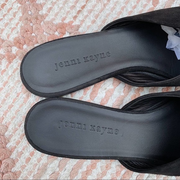 Black Jenni Kayne Olympia Suede Mules Rounded Toe Flats EU 35.5/US 5.5 - Picture 11 of 15